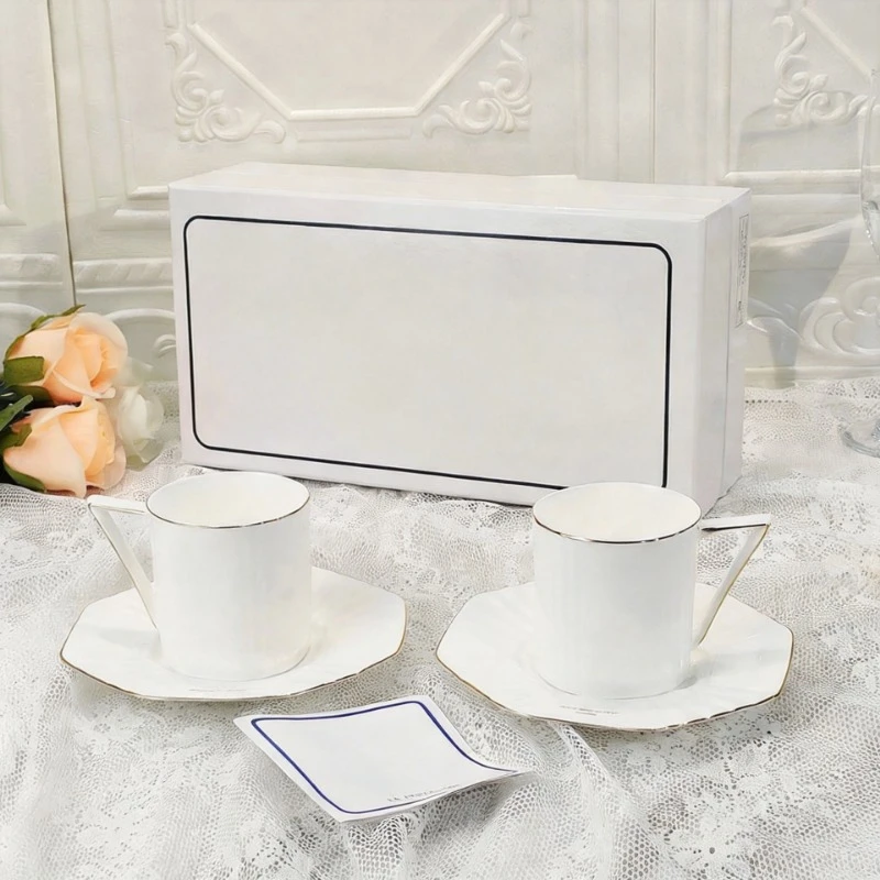 Coffee Tea Love - Ensemble de tasses et soucoupes à