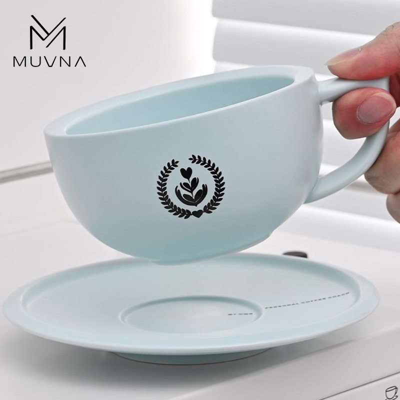 Espresso Cup Saucer - Tasse à café en céramique MUVNA,