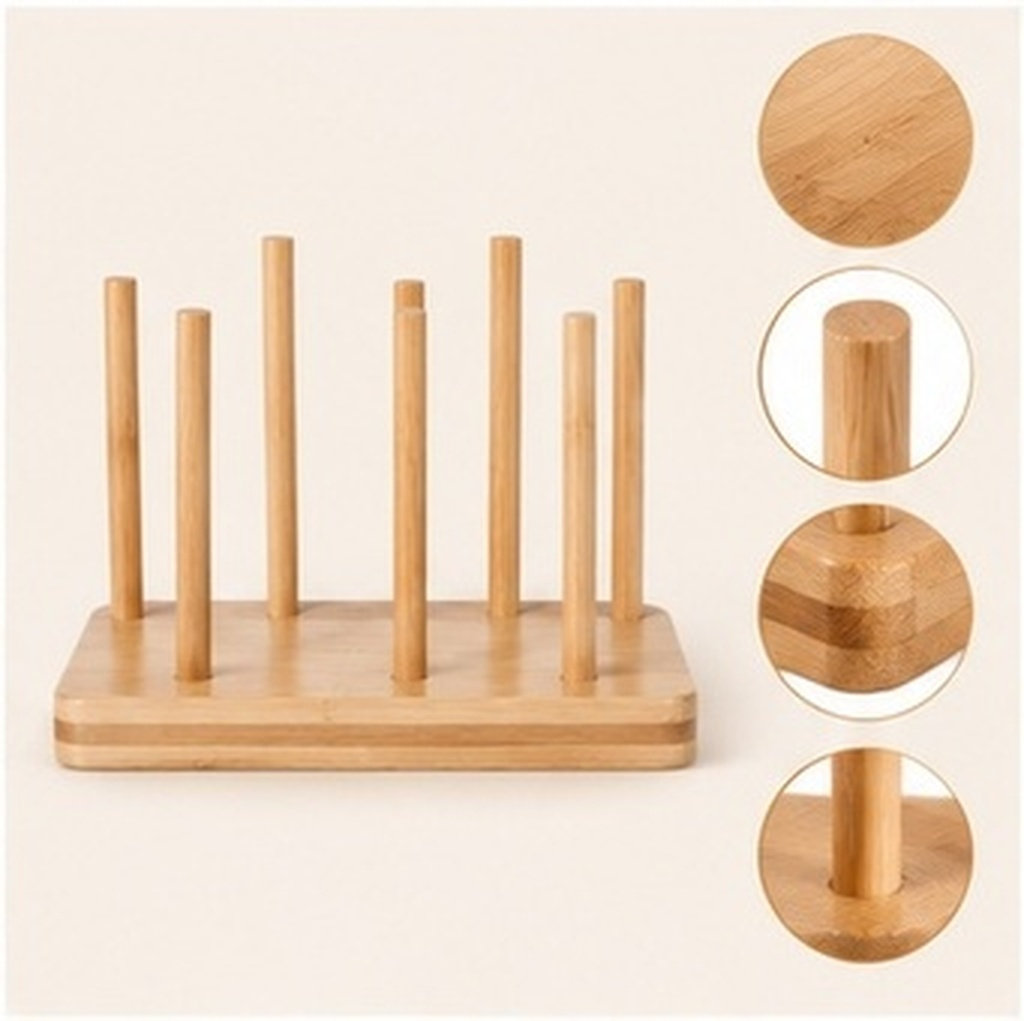Coffee Tea Shop - Lot de 2 porte-gobelets en bois