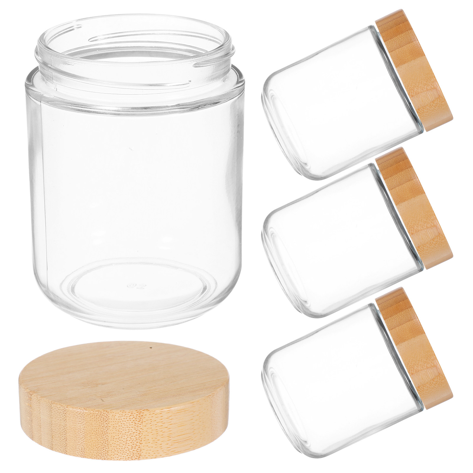 Coffee Tea And Bean - 4 boîtes en verre robustes avec