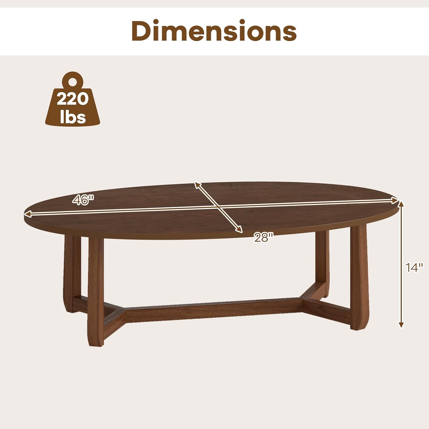 Table basse ovale, table centr - Coffee Tea Display avis et prix