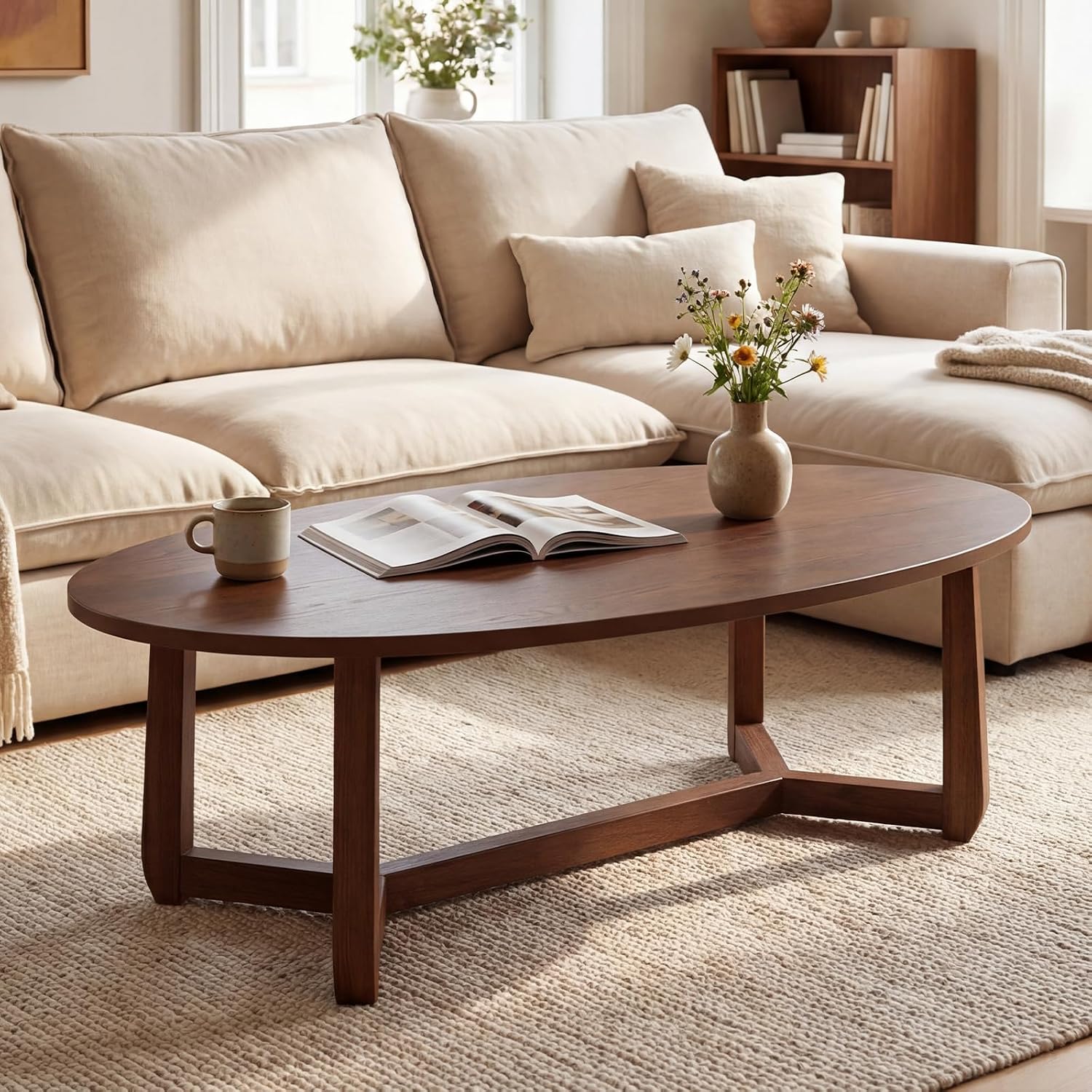 Table basse ovale, table centr - Coffee Tea Display avis et prix