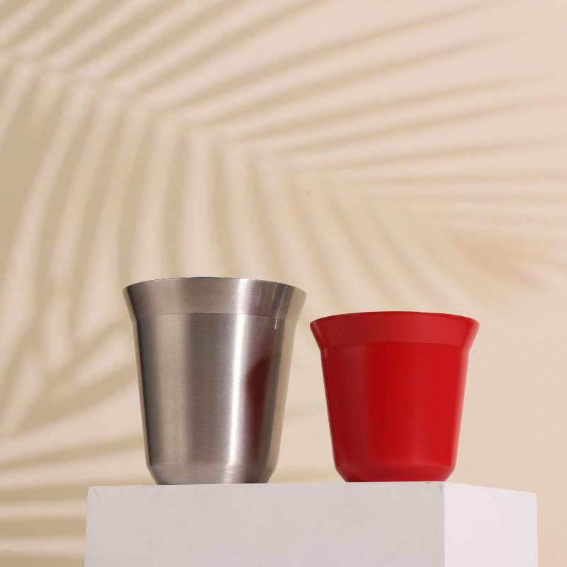 Tasse à café expresso en acier - Espresso Cup Saucer avis et prix